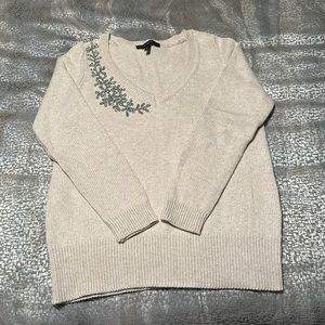 White House black market Stunning jeweled sweater